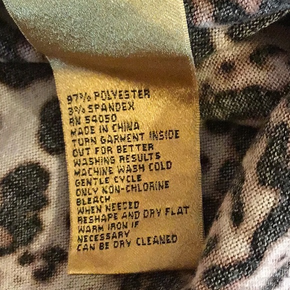 KASPER women’s print top sz 3X black and brown - Picture 4 of 5